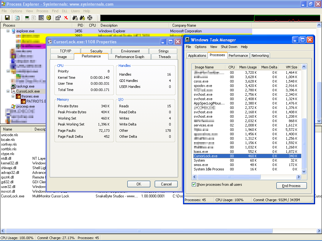 A look at the performance in version 2 after a couple minutes of ...