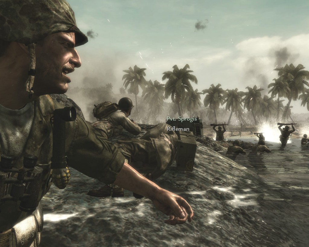 Hitting the beach at Peleliu