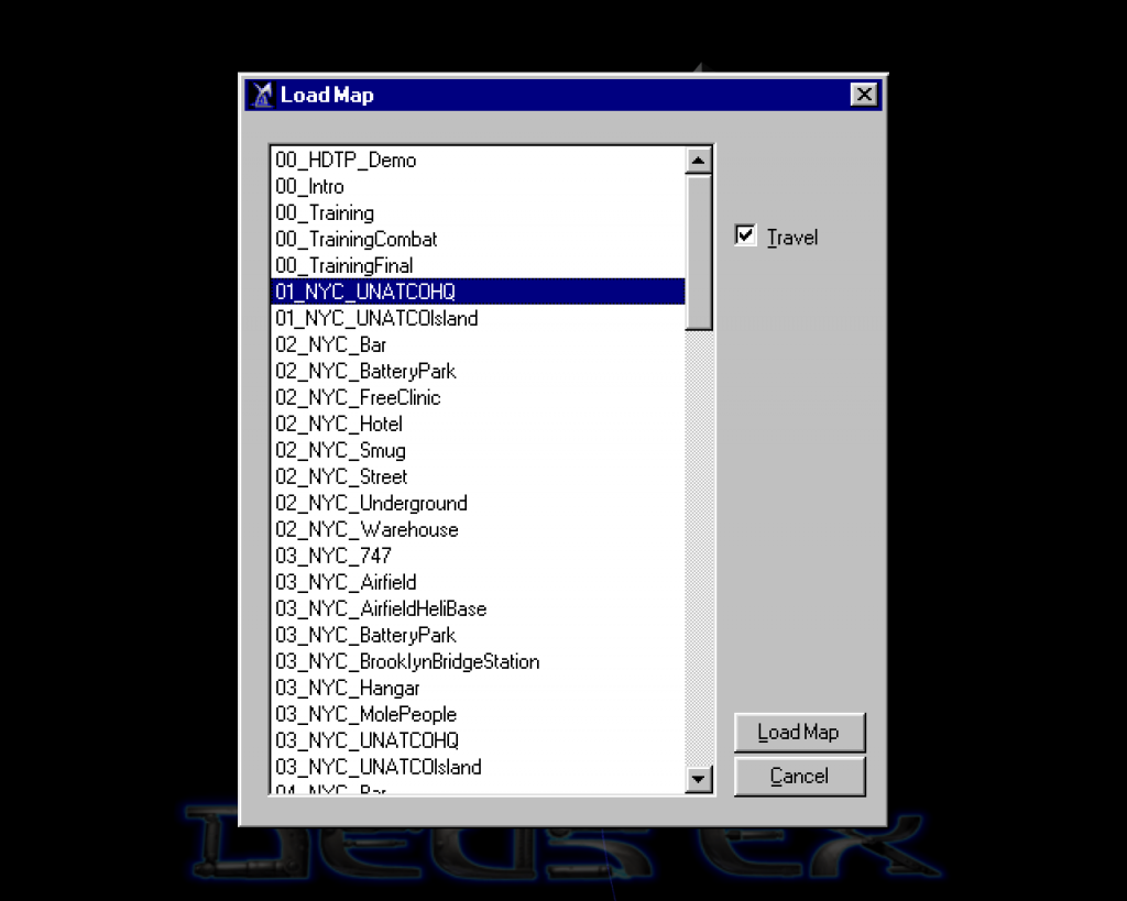 Deus Ex Map Teleport Menu